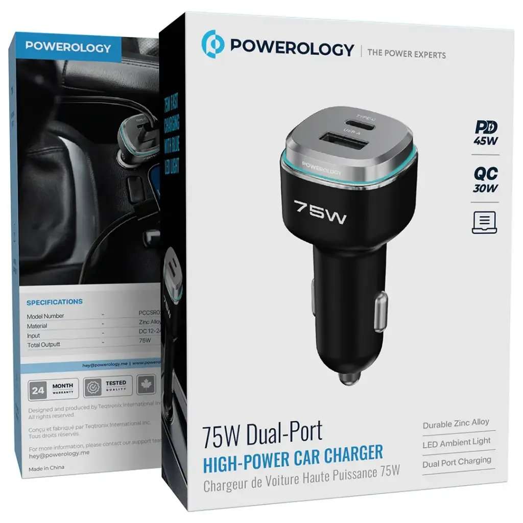 Powerology Car Charger - Linkphones Center